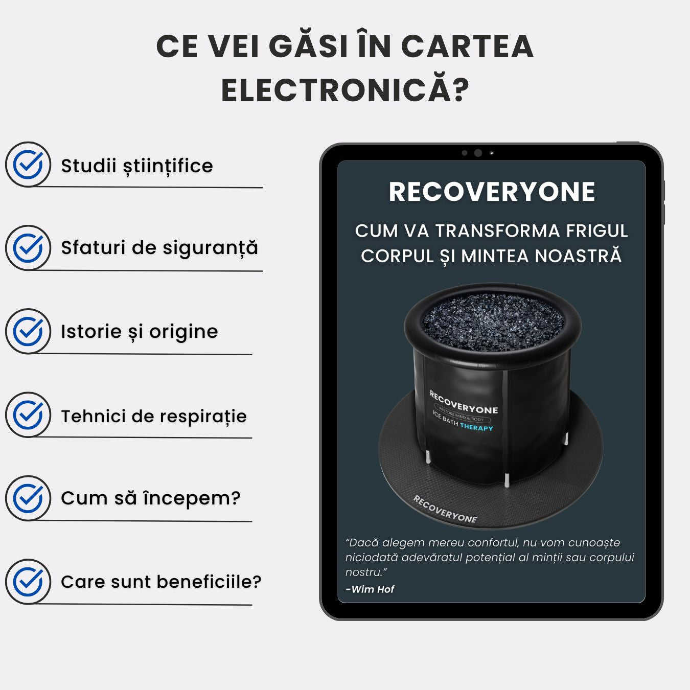 RECOVERYONE - Cadă cu Gheață Profesională MAX